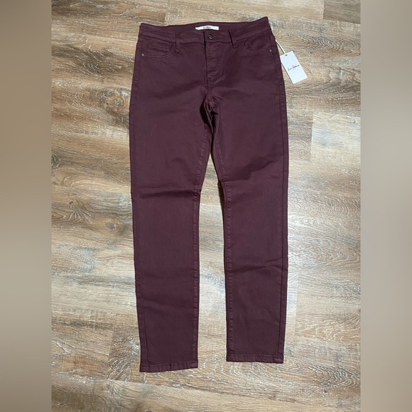 Sam Edelman Denim The Kitten Skinny Jeans Deep Plum - Picture 2 of 7